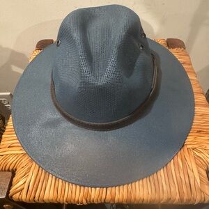 Royal Road Trading Company Stylish Blue Fedora Hat Size L